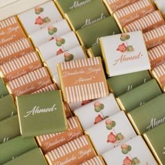 Ayıcık Temalı Dikdörtgen Kutuda Erkek Bebek Çikolatası