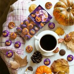 Halloween Emoji Pralin Dolgulu Sütlü Çikolata Asetat Kutu 200g Glutensiz