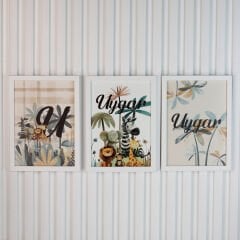 Safari Temalı Çikolata, Üçlü Çerçeve Seti, Mini Cam Kolonya, Kartlı Açacaklı Magnet