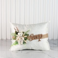 Ayı Temalı Çikolata, Kartlı Şeffaf Pleksi Magnet ve Takı Yastığı