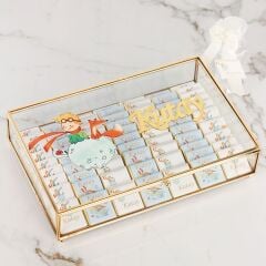 Küçük Prens Temalı Cam Kutuda Erkek Bebek Çikolatası