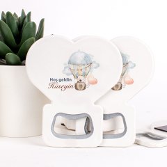 Ayıcık Temalı Açacaklı Direkt Baskılı Erkek Bebek Magneti