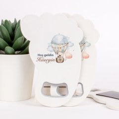 Balon Temalı Açacaklı Direkt Baskılı Erkek Bebek Magneti