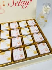 Ayıcık Temalı Dikdörtgen Kutuda Kız Bebek Çikolatası