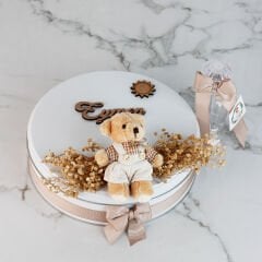 Ayıcık Temalı Baskılı Metal Kutuda Erkek Bebek Çikolatası