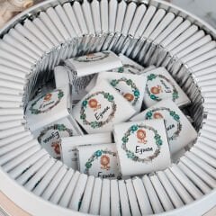 Ayıcık Temalı Baskılı Metal Kutuda Erkek Bebek Çikolatası