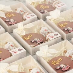 Tavşan Temalı Kız Bebek Pleksi Magnet ve Atlı Karınca