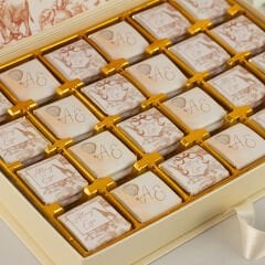 Kahverengi Hayvan Temalı Dikdörtgen Kutuda Erkek Bebek Çikolatası