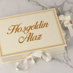 Ayıcık Temalı Dikdörtgen Kutuda Erkek Bebek Çikolatası