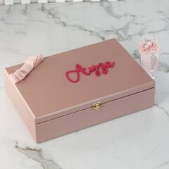 Ayıcık Temalı Ahşap Kutuda Bebek Çikolatası