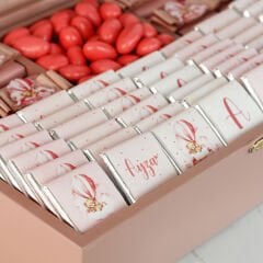 Ayıcık Temalı Ahşap Kutuda Bebek Çikolatası