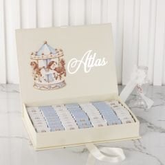 Atlı Karınca Temalı Dikdörtgen Kutuda Erkek Bebek Çikolatası