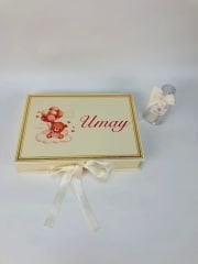 Ayıcık Temalı Dikdörtgen Kutuda Kız Bebek Çikolatası