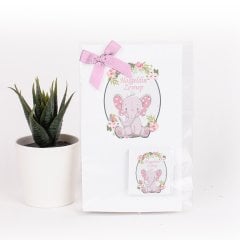 Fil Temalı Kartlı Kız Bebek Çikolatası