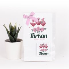 Flamingo Temalı Kartlı Kız Bebek Çikolatası