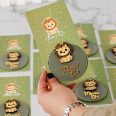 Aslan Temalı Çikolata ve Şeffaf Magnet