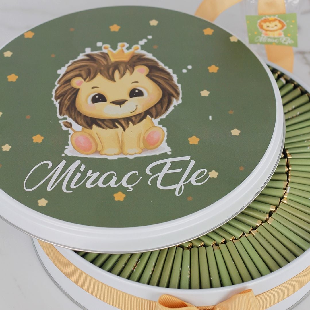 Aslan Temalı Çikolata ve Şeffaf Magnet