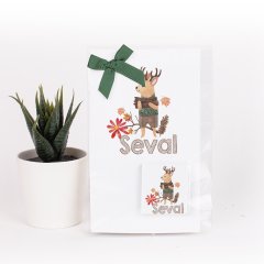 Geyik Temalı Kartlı Erkek Bebek Çikolatası