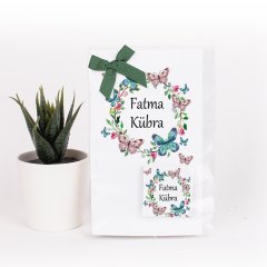 Çiçek Temalı Kartlı Kız Bebek Çikolatası