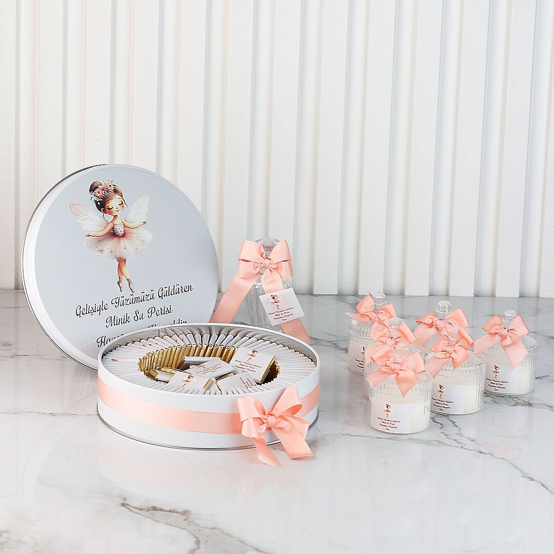 Balerin Temalı Çikolata ve Kız Bebek Mum