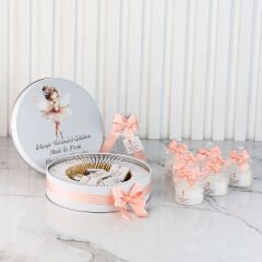 Balerin Temalı Çikolata ve Kız Bebek Mum