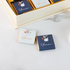 Küçük Prens Temalı Dikdörtgen Kutuda Erkek Bebek Çikolatası