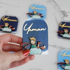Küçük Prens Temalı Çikolata ve Şeffaf Pleksi Magnet