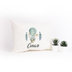 Fil  Temalı İsme Özel Erkek Bebek Takı Yastığı