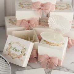 Çiçek Temalı Çikolata, Magnet ve İstiridye Mum Seti