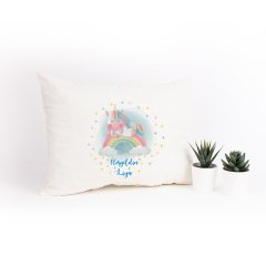 Unicorn Temalı İsme Özel Kız Bebek Takı Yastığı