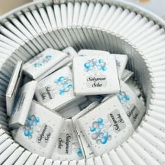 Ayıcık Temalı Baskılı Metal Kutuda Erkek Bebek Çikolatası