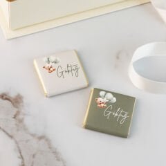 Ayıcık Temalı Dikdörtgen Kutuda Erkek Bebek Çikolatası