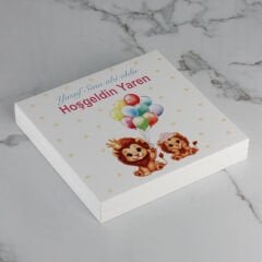 Aslan Temalı Karton Kutuda Kız Bebek Çikolatası