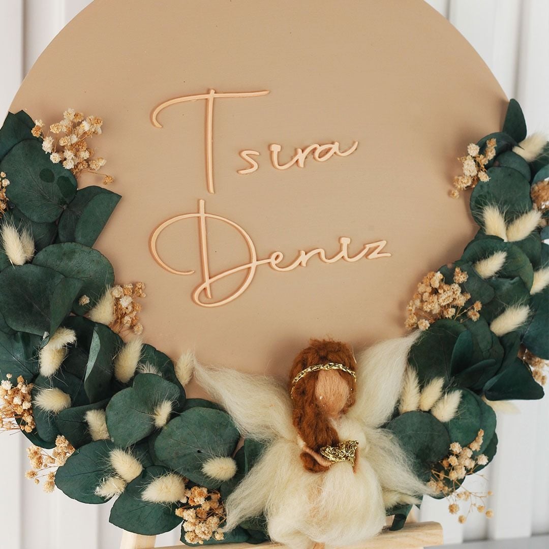 Peri Temalı Kız Bebek Kapı Süsü