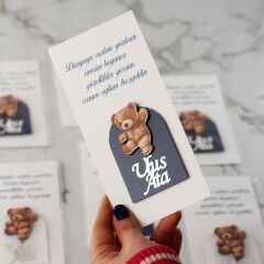 Ayıcık Temalı Erkek Bebek Magneti