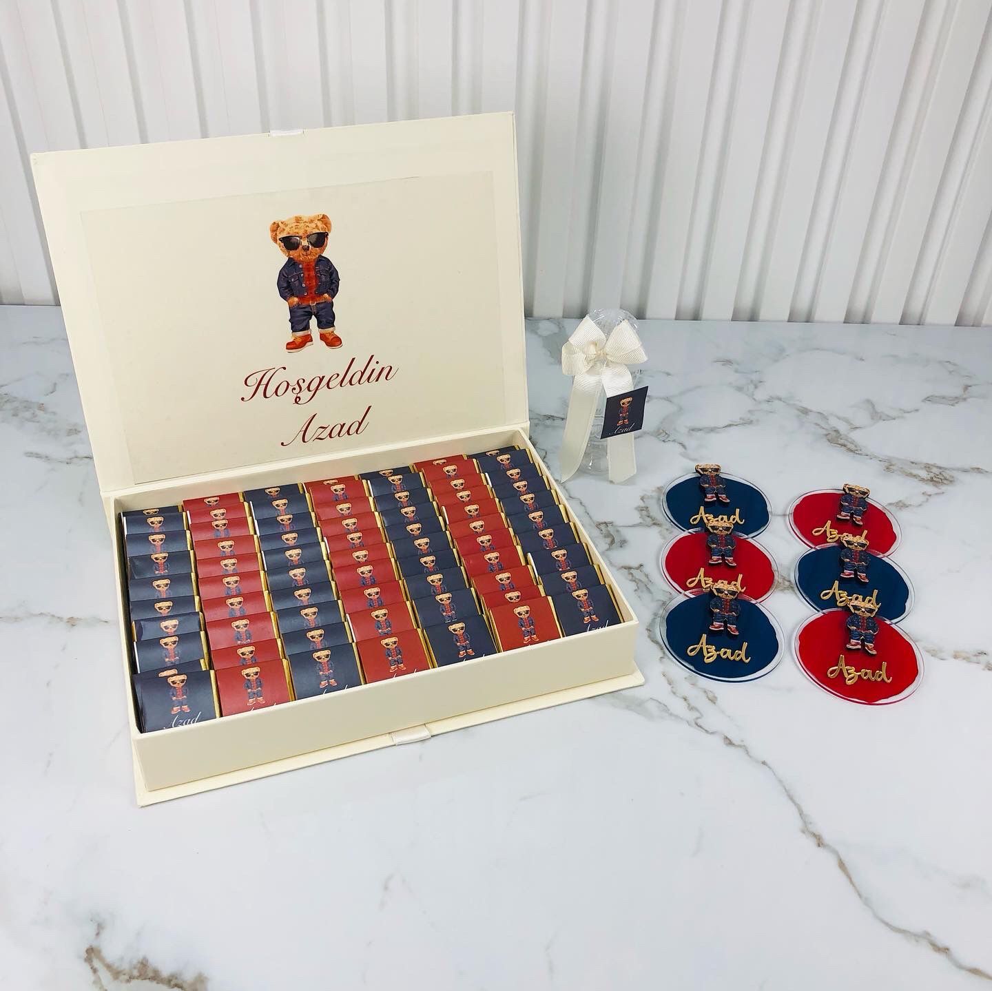Ayıcık Temalı Çikolata ve Magnet