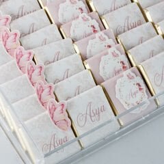 Peri Temalı Ledli Pleksi Kutuda Kız Bebek Çikolatası