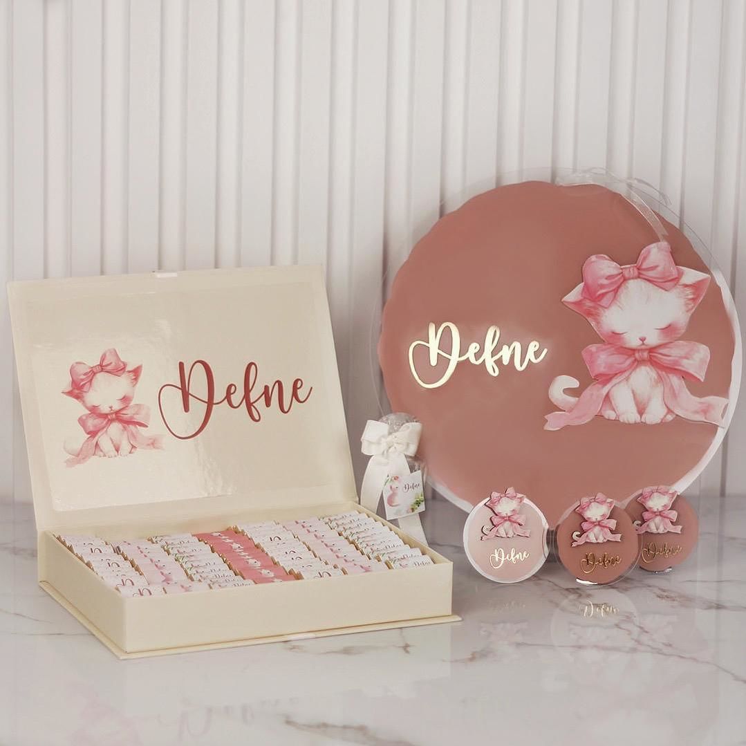 Kedi Temalı Çikolata , Magnet ve Kapı Süsü