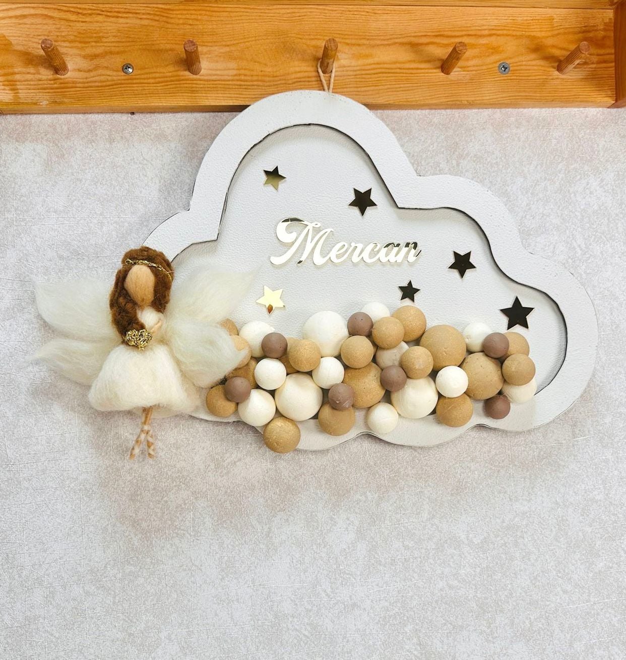 Peri Temalı Kız Bebek Kapı Süsü