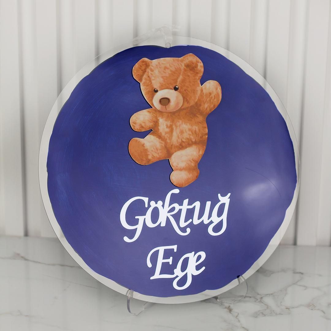 Ayıcık Temalı Erkek Bebek Kapı Süsü