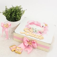 Kuğu Temalı Standlı Kutuda Kız Bebek Çikolatası