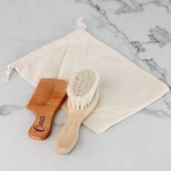 Ahşap Bebek Tarağı ve Bebek Fırçası