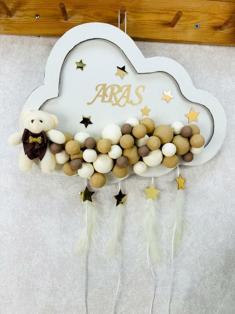 Ayıcık Temalı Erkek Bebek Kapı Süsü