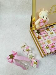 Ayıcık Temalı Standlı Kutuda Kız Bebek Çikolatası