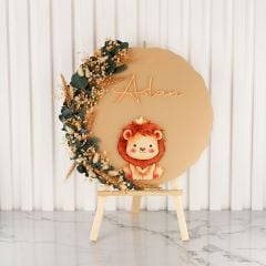 Aslan Temalı Erkek Bebek Kapı Süsü
