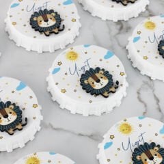 Aslan Temalı Kabartmalı Açacaklı Direkt Baskılı Erkek Bebek Magneti