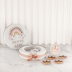 Gökkuşağı Temalı Çikolata ve Şeffaf Pleksi Magnet