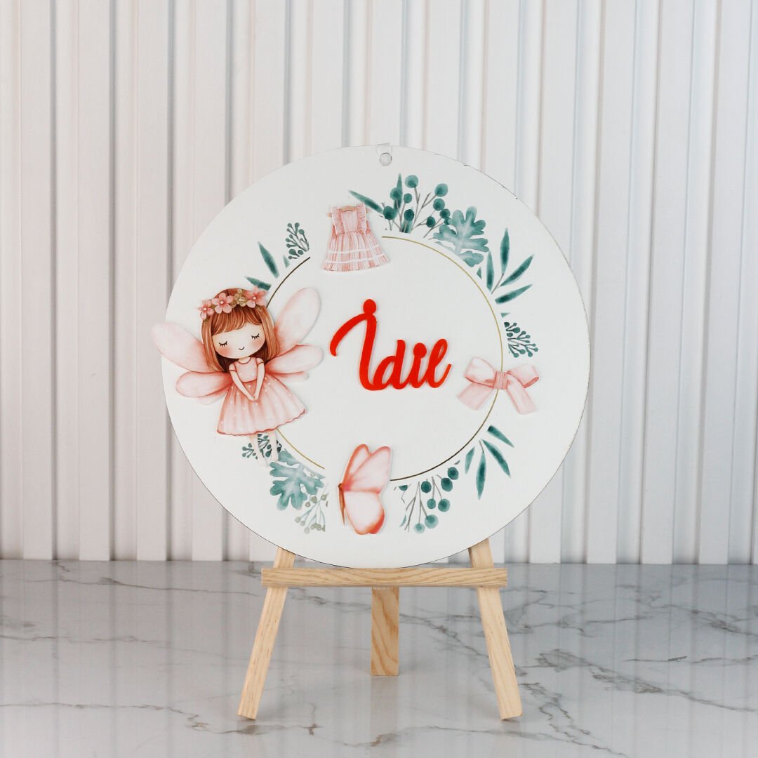 Peri Kızı Temalı Kız Bebek Kapı Süsü