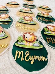 Aslan Temalı Erkek Bebek Magneti