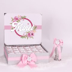 Çiçek Temalı Standlı Kutuda Kız Bebek Çikolatası